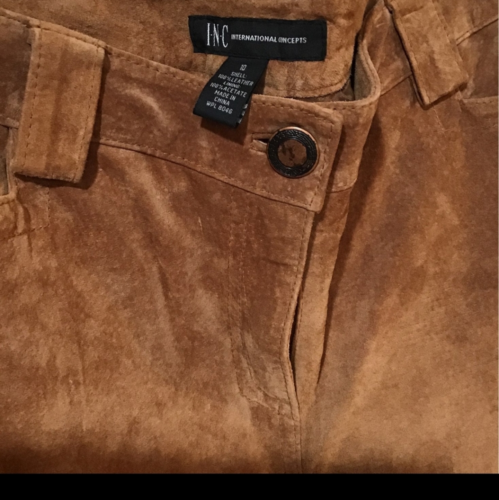 INC INTERNATIONAL CONCEPTS LEATHER PANTS - Picture 2 of 3